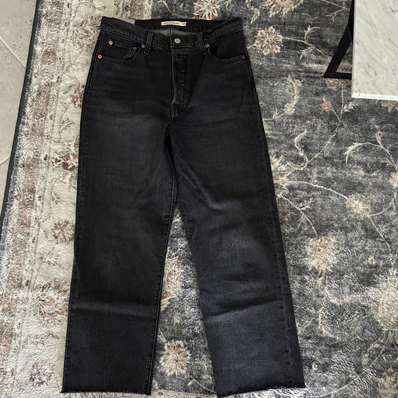 Levi's Denim - Levi's Ribcage Straight Black Jeans